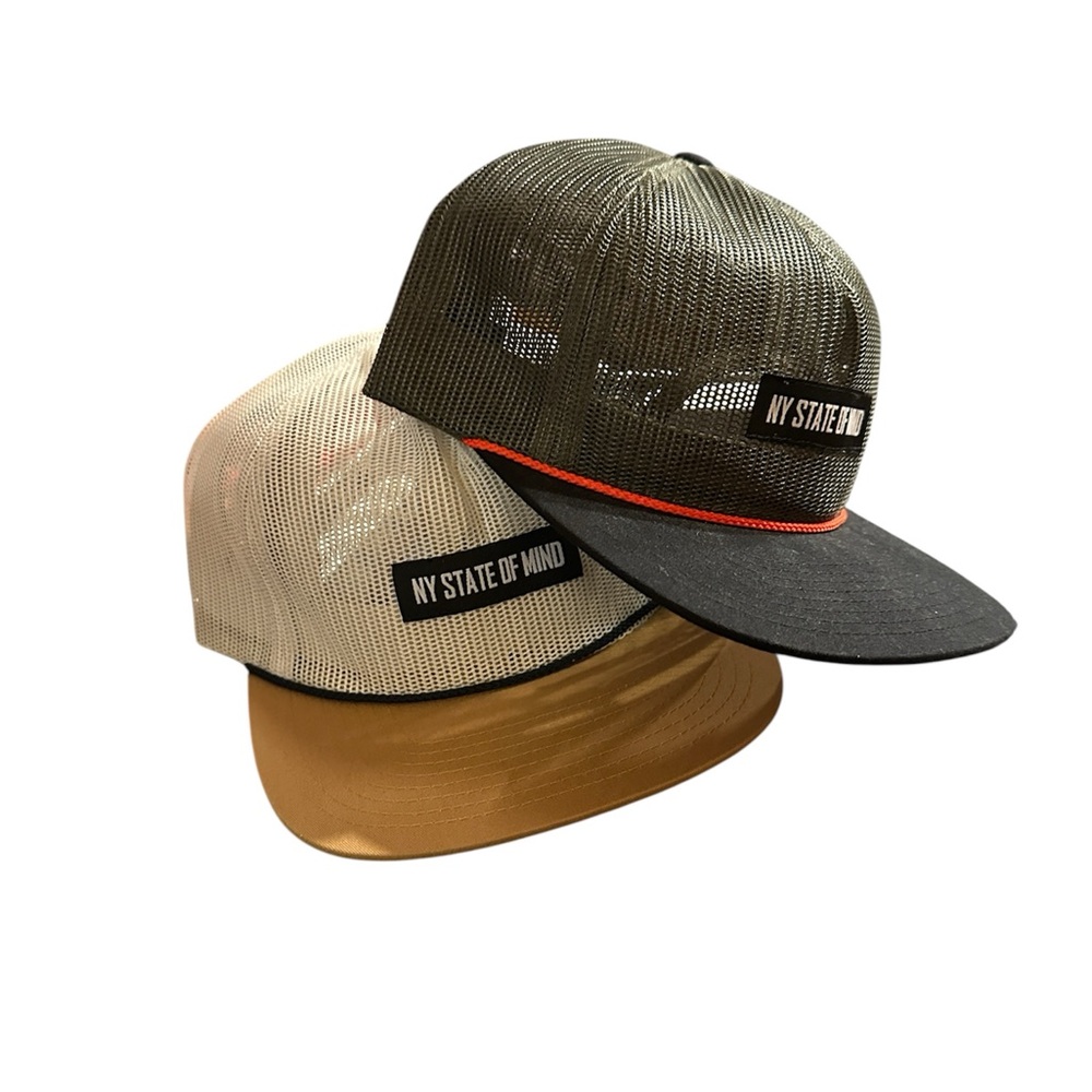 NWOT NY State of Mind Mesh Baseball Cap - Olive/Beige